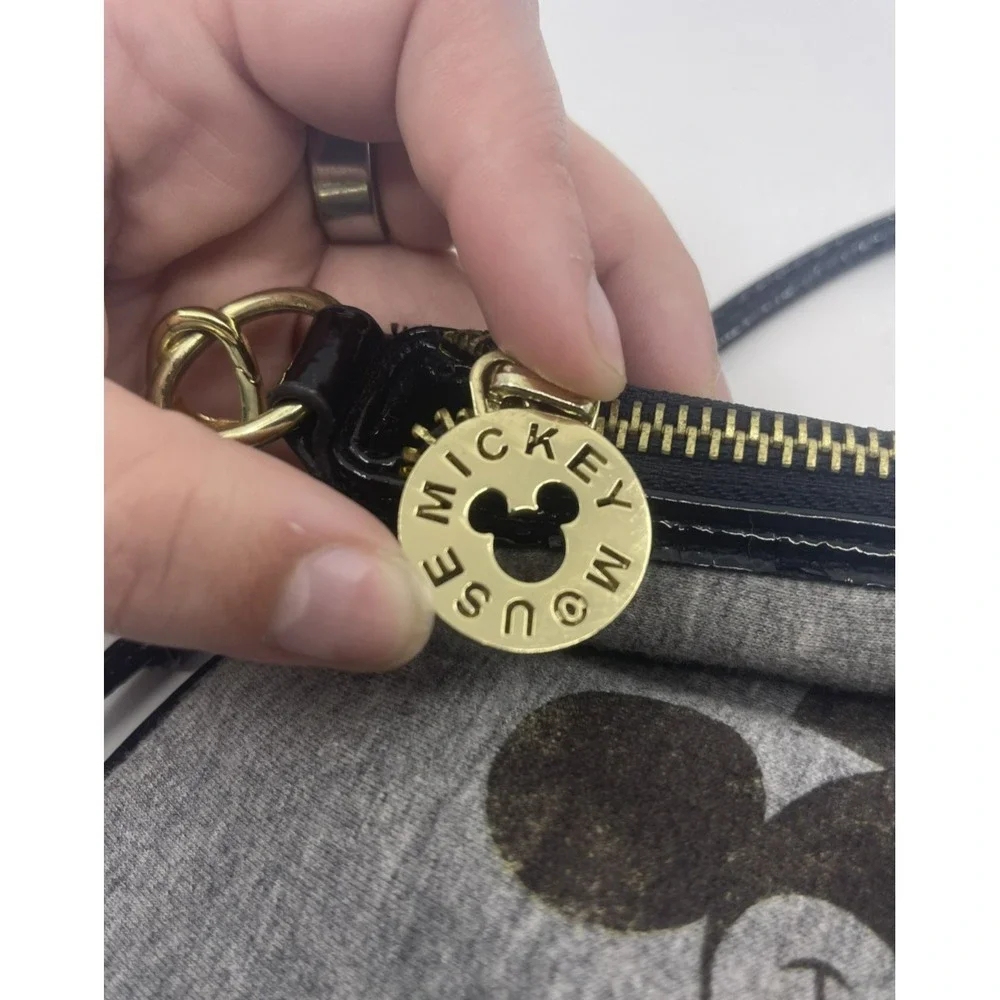 Disney Parks Mickey Mouse‎ Small Crossbody Bag Gray Red Sequin Removeable Strap